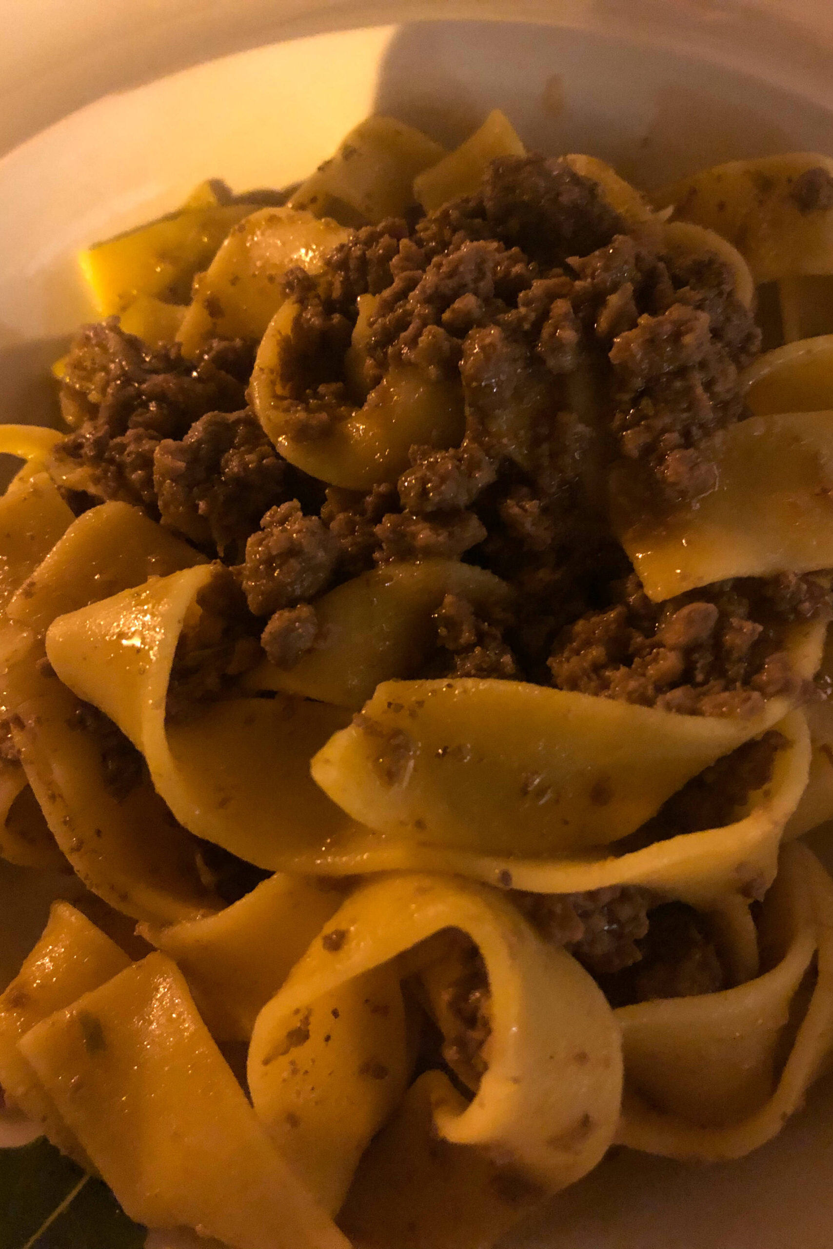 Pappardelle al ragu di cinghiale